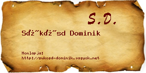 Sükösd Dominik névjegykártya